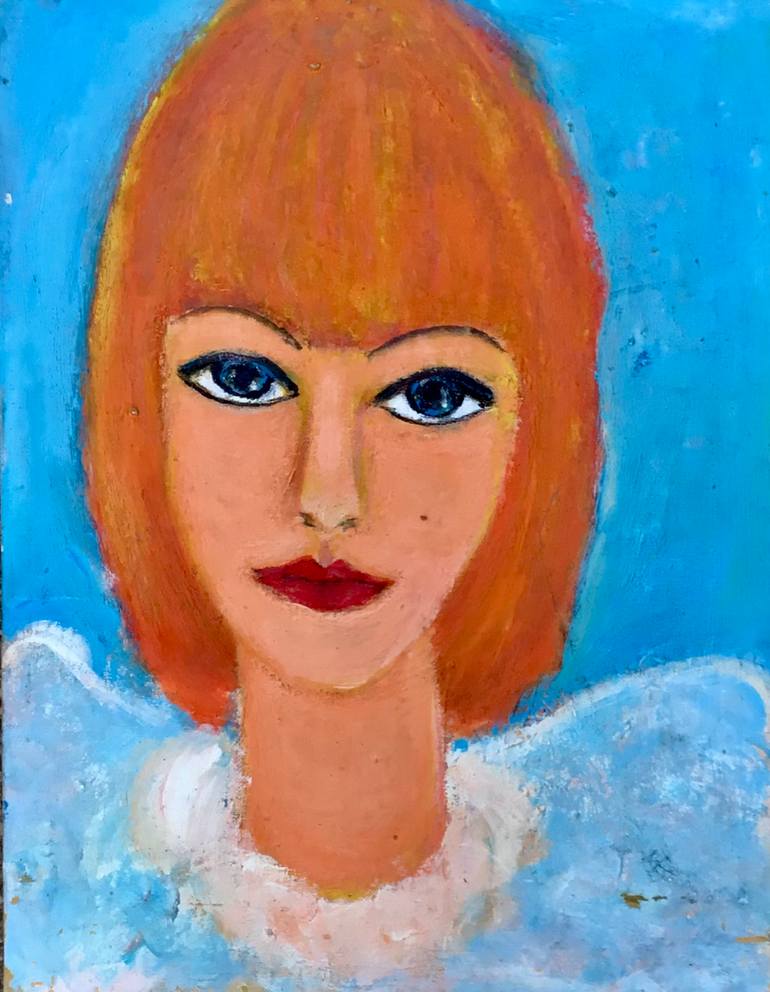 Original Abstract Expressionism People Painting by Marina Koujman