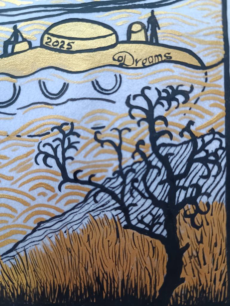 Original Modernism Water Drawing by Odreams Art