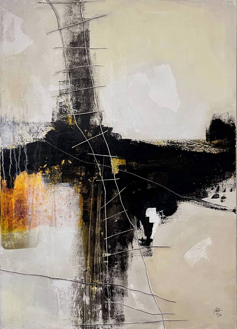 Original Abstract Painting by Vera Jochum | Abstract Art on Canvas | Found a way through the horizon, Ndeg 04 12 24