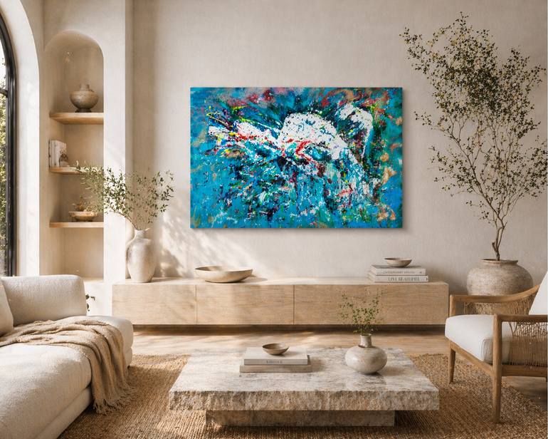 Original Art Deco Abstract Painting by Polina Davi