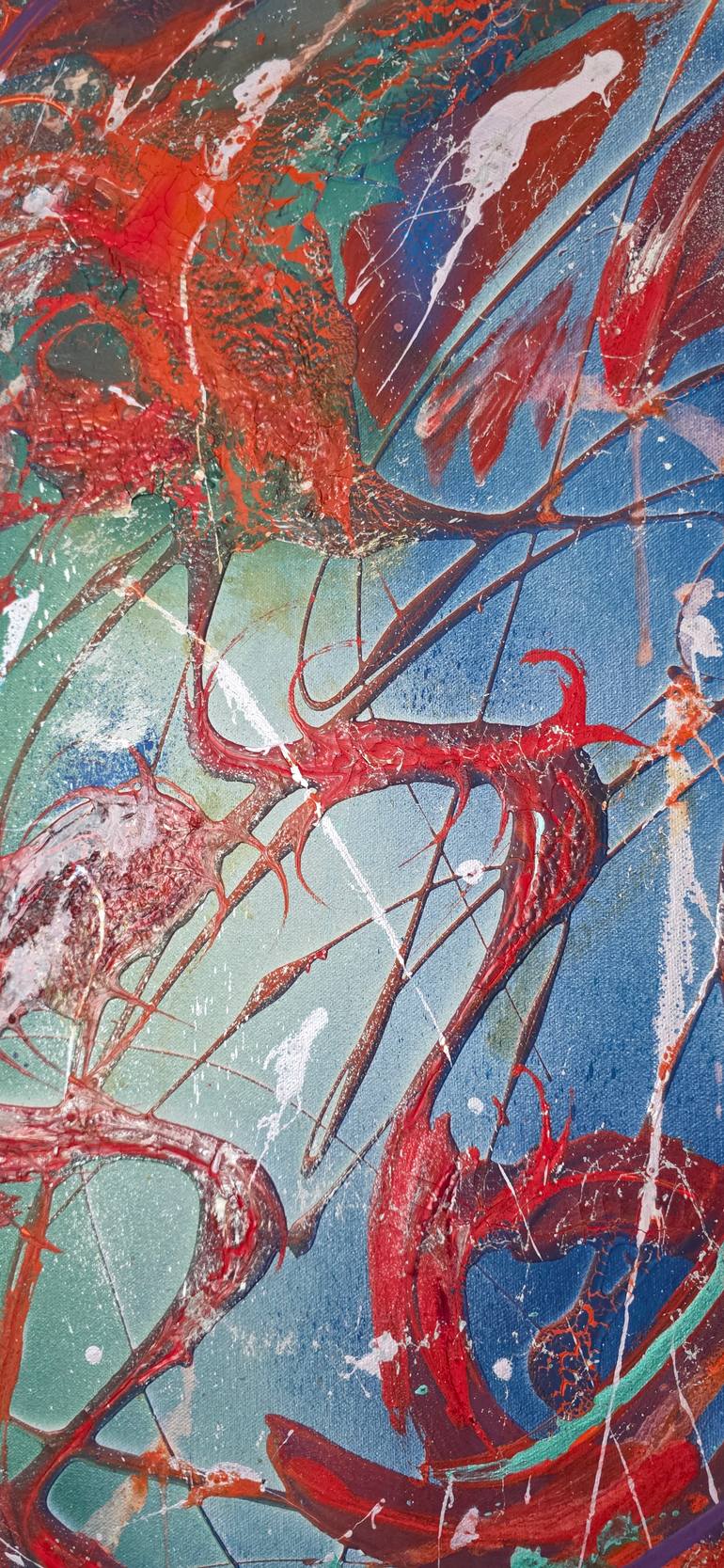 Original Abstract Expressionism Abstract Painting by Polina Davi