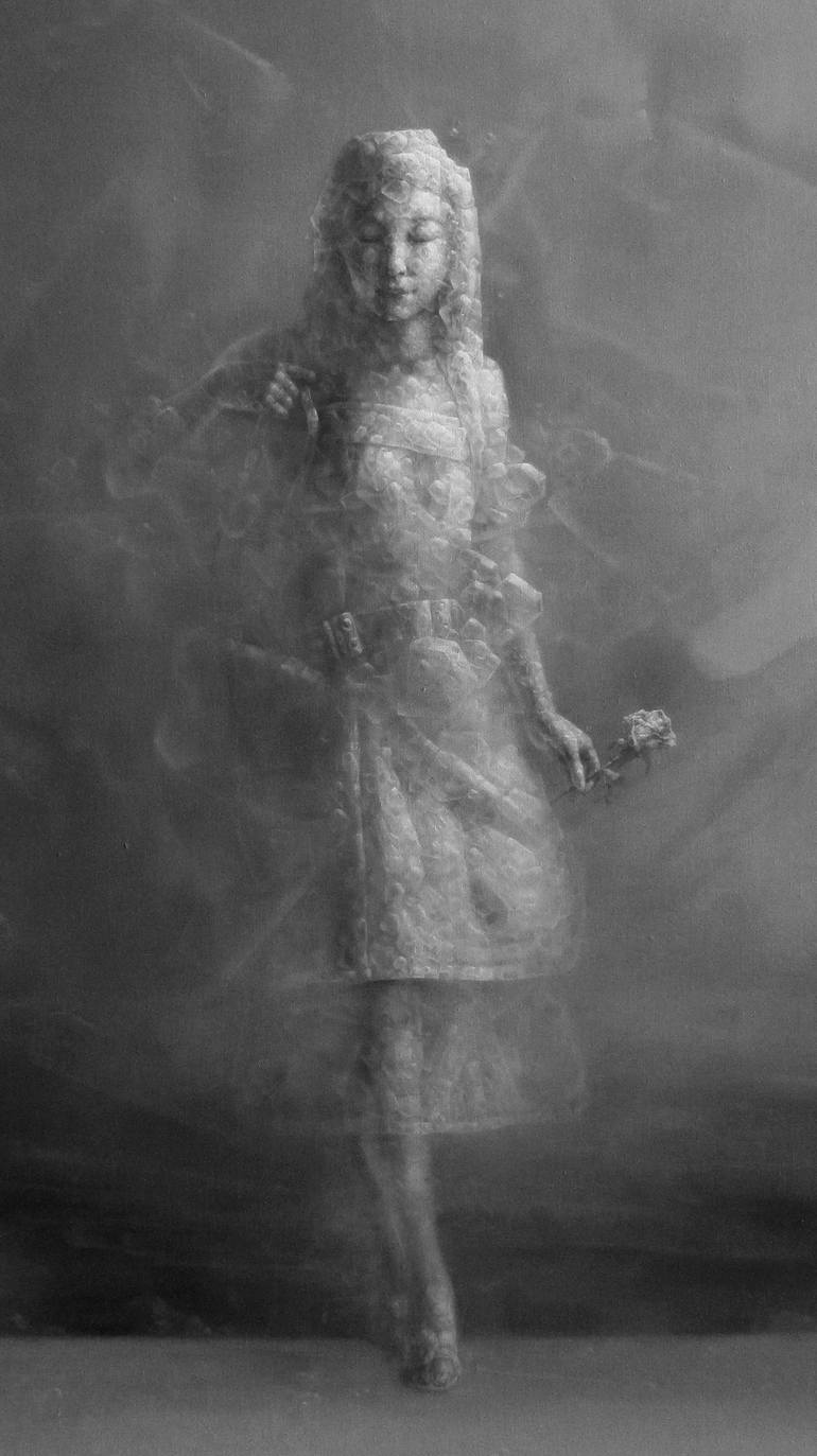 Original Surrealism People Painting by Jianfeng Chen