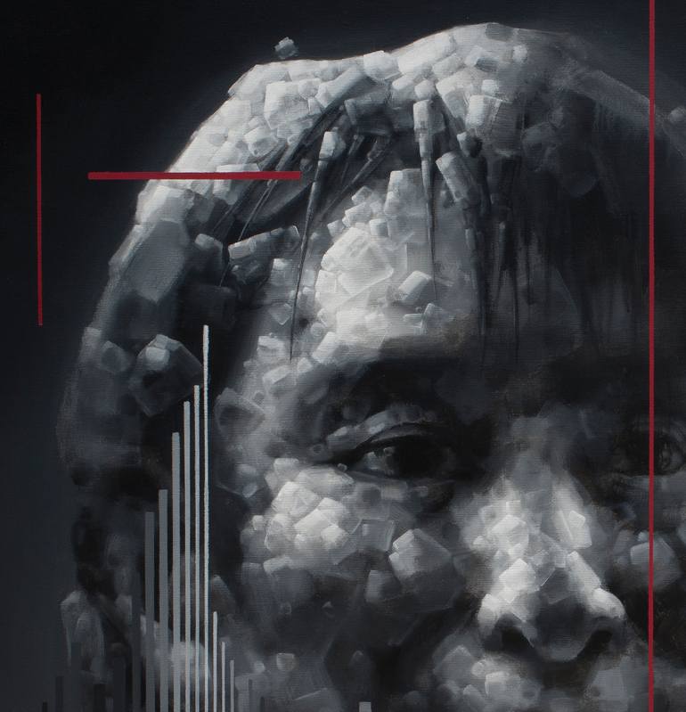 Original Art Deco Pop Culture/Celebrity Painting by Jianfeng Chen