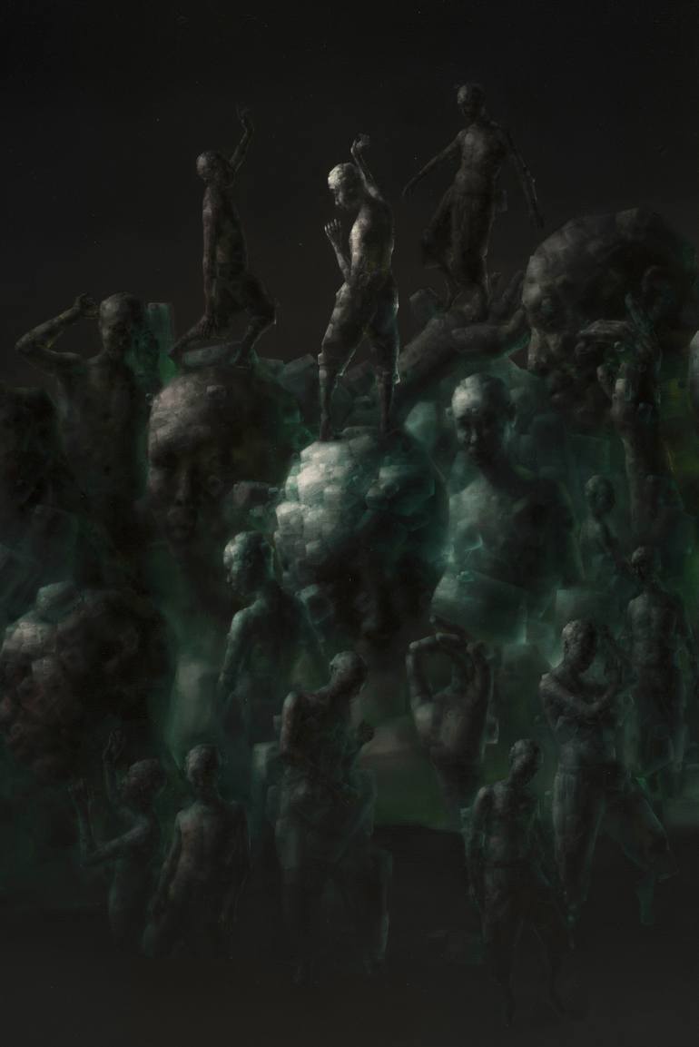 Original Surrealism People Painting by Jianfeng CHEN