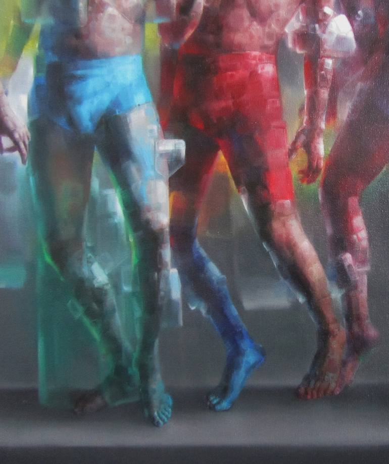 Original Surrealism People Painting by Jianfeng CHEN