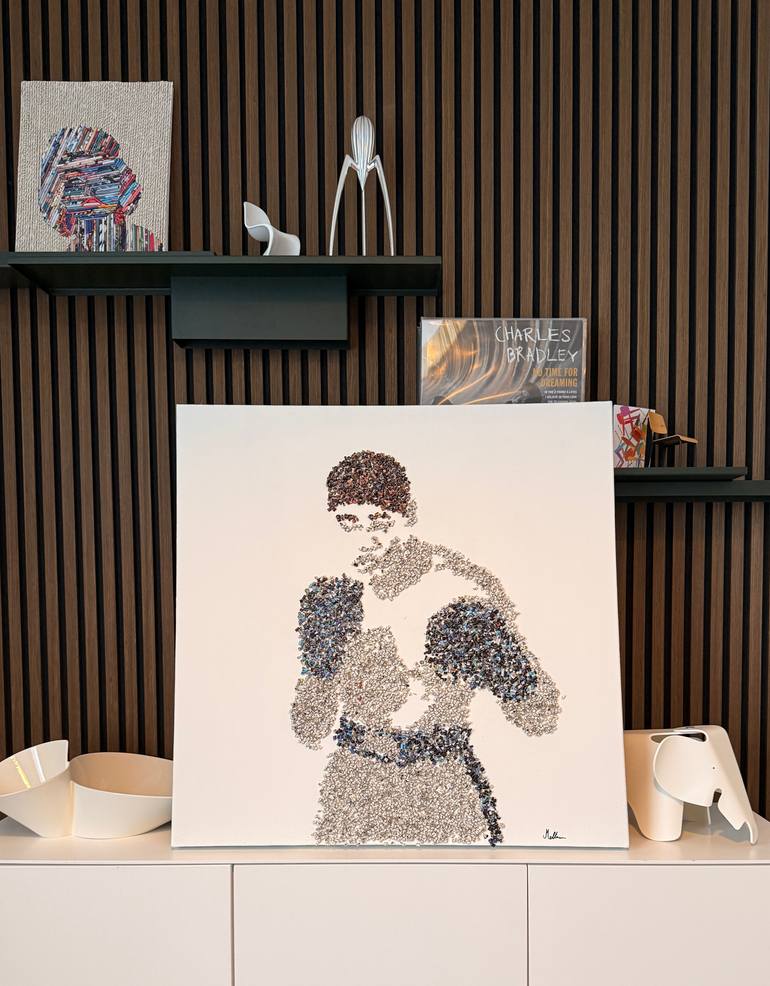 Original Abstract Sports Mixed Media by Dennis Mollemans