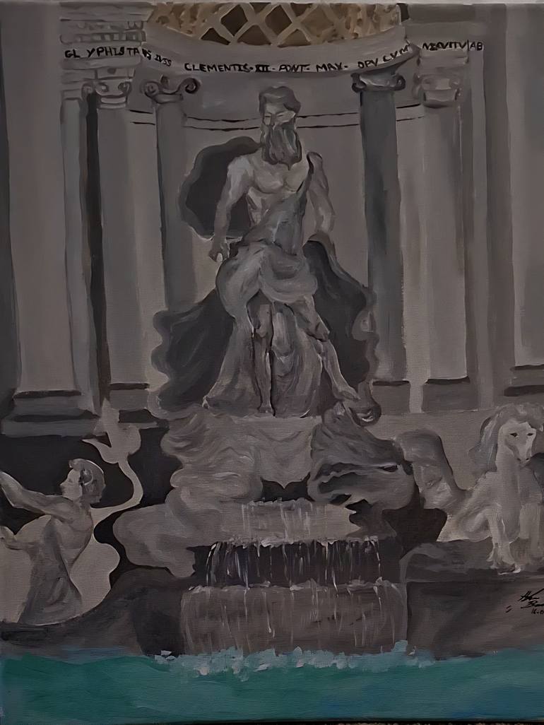 Original Realism Architecture Painting by Hafssa Benhari