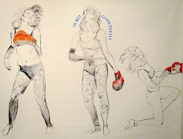 Original Figurative Women Drawings by Concha Vidal