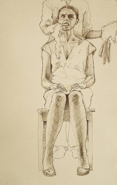 Original Figurative Women Drawings by Concha Vidal