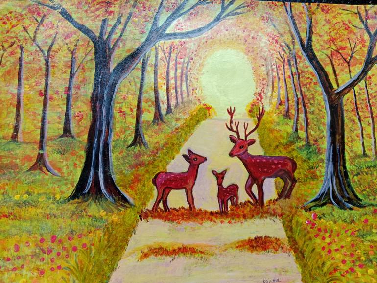 Original Realism Nature Painting by Kavitha E K