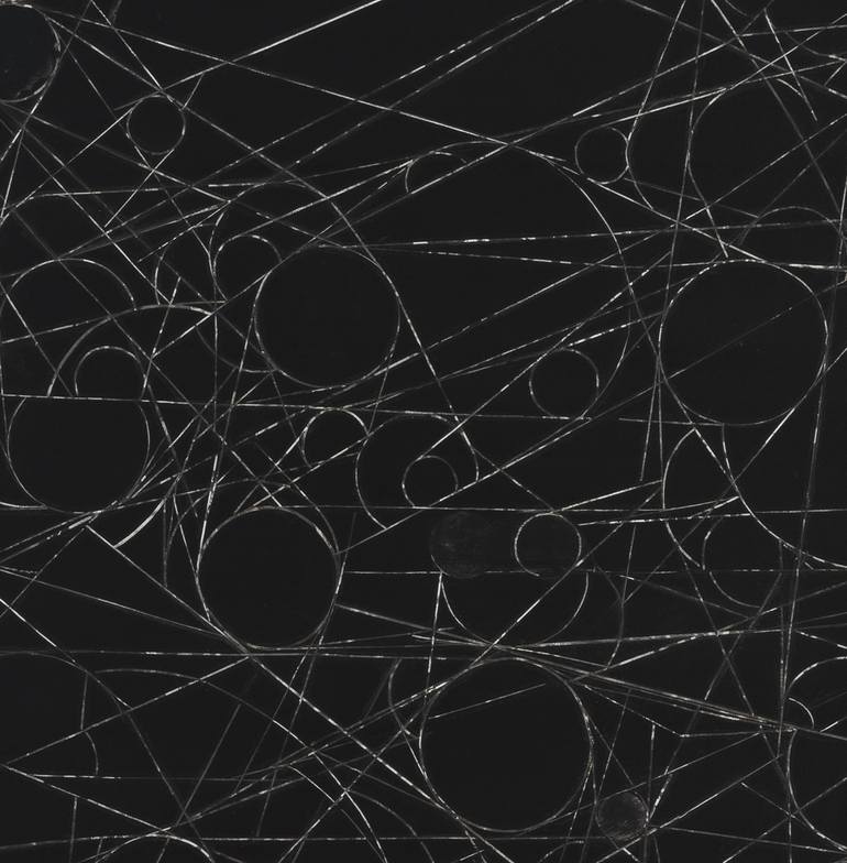 Original Black & White Abstract Collage by Daniel Kim