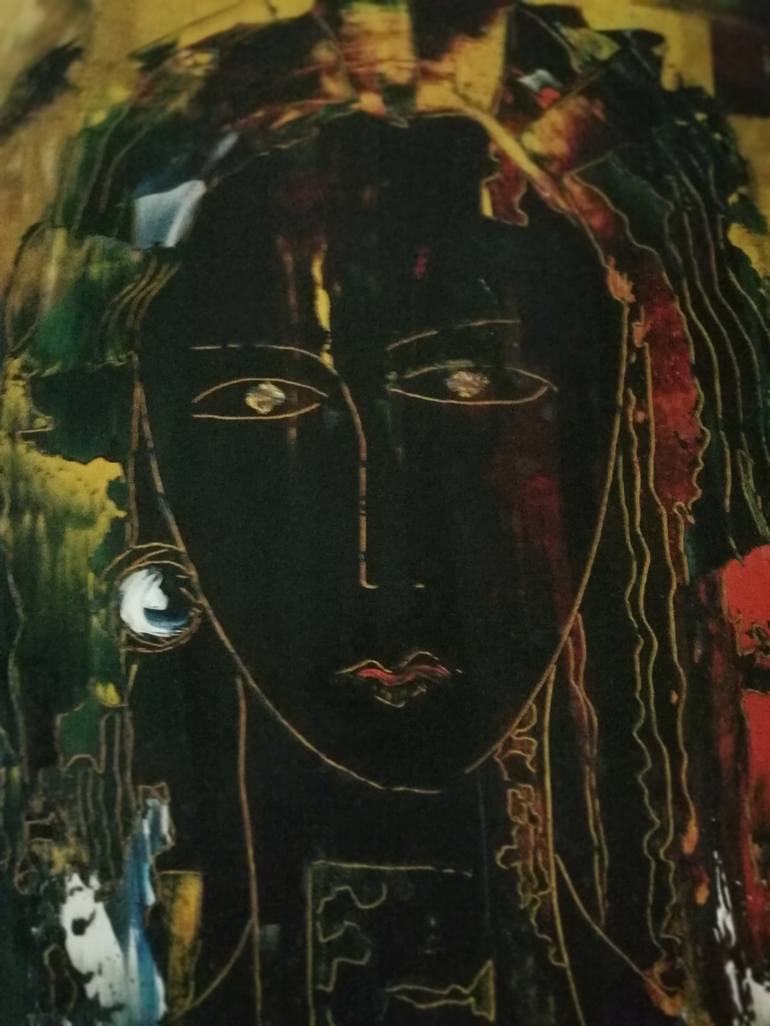 Original Expressionism Women Painting by Oscar Posada