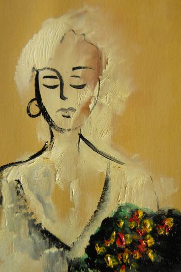 Original Expressionism Women Paintings by Oscar Posada