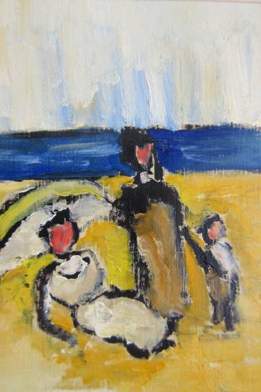 Original Expressionism Beach Paintings by Oscar Posada