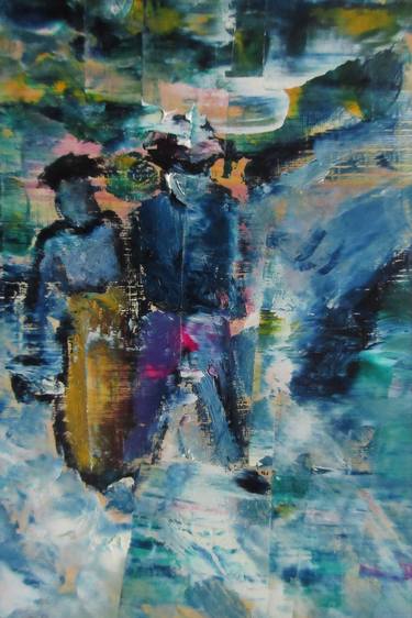 Original Abstract Expressionism People Paintings by Oscar Posada
