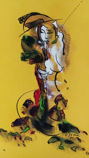 Original Abstract Expressionism Women Paintings by Oscar Posada