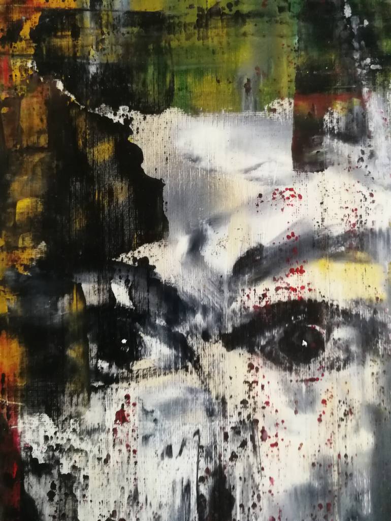 Original Abstract Portrait Painting by Oscar Posada