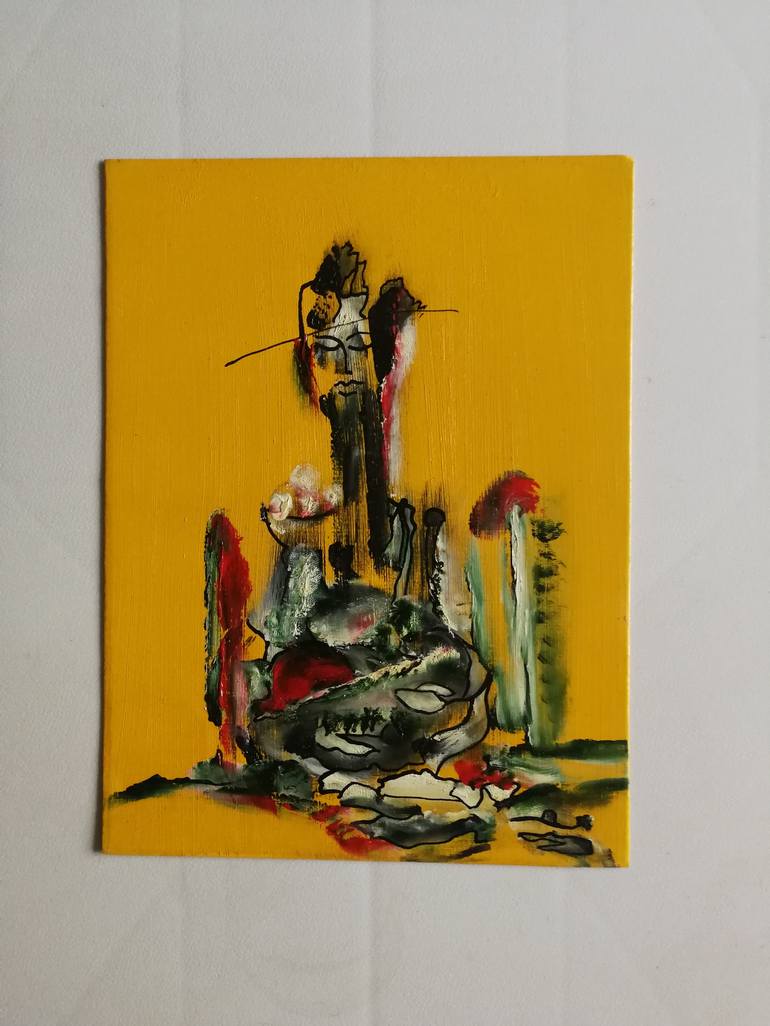 Original Abstract People Painting by Oscar Posada