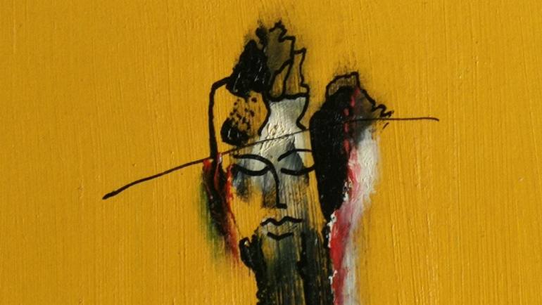 Original Abstract People Painting by Oscar Posada