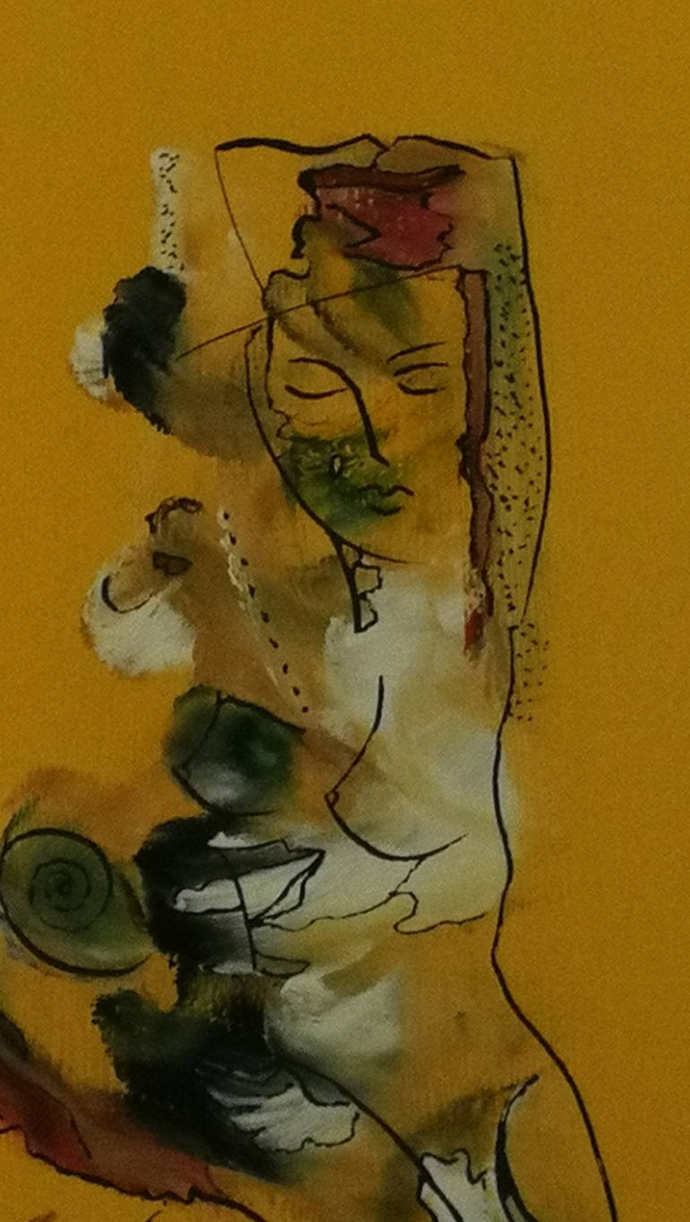 Original Abstract Women Painting by Oscar Posada