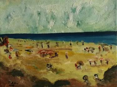 Original Abstract Beach Paintings by Oscar Posada