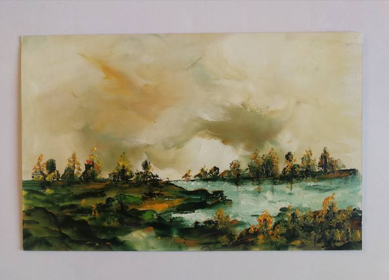 Original Abstract Landscape Painting by Oscar Posada