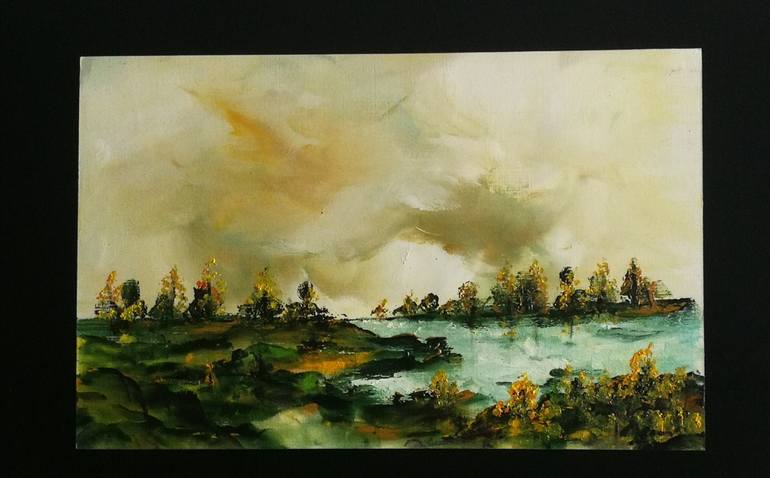 Original Abstract Landscape Painting by Oscar Posada