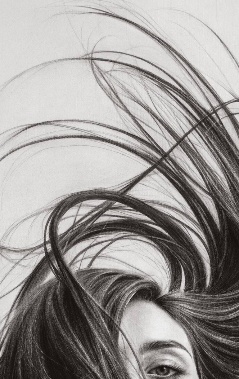 Original Black & White Women Drawing by Aria De Zabal