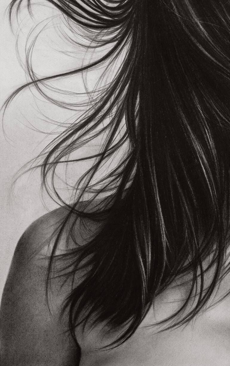 Original Black & White Women Drawing by Aria De Zabal