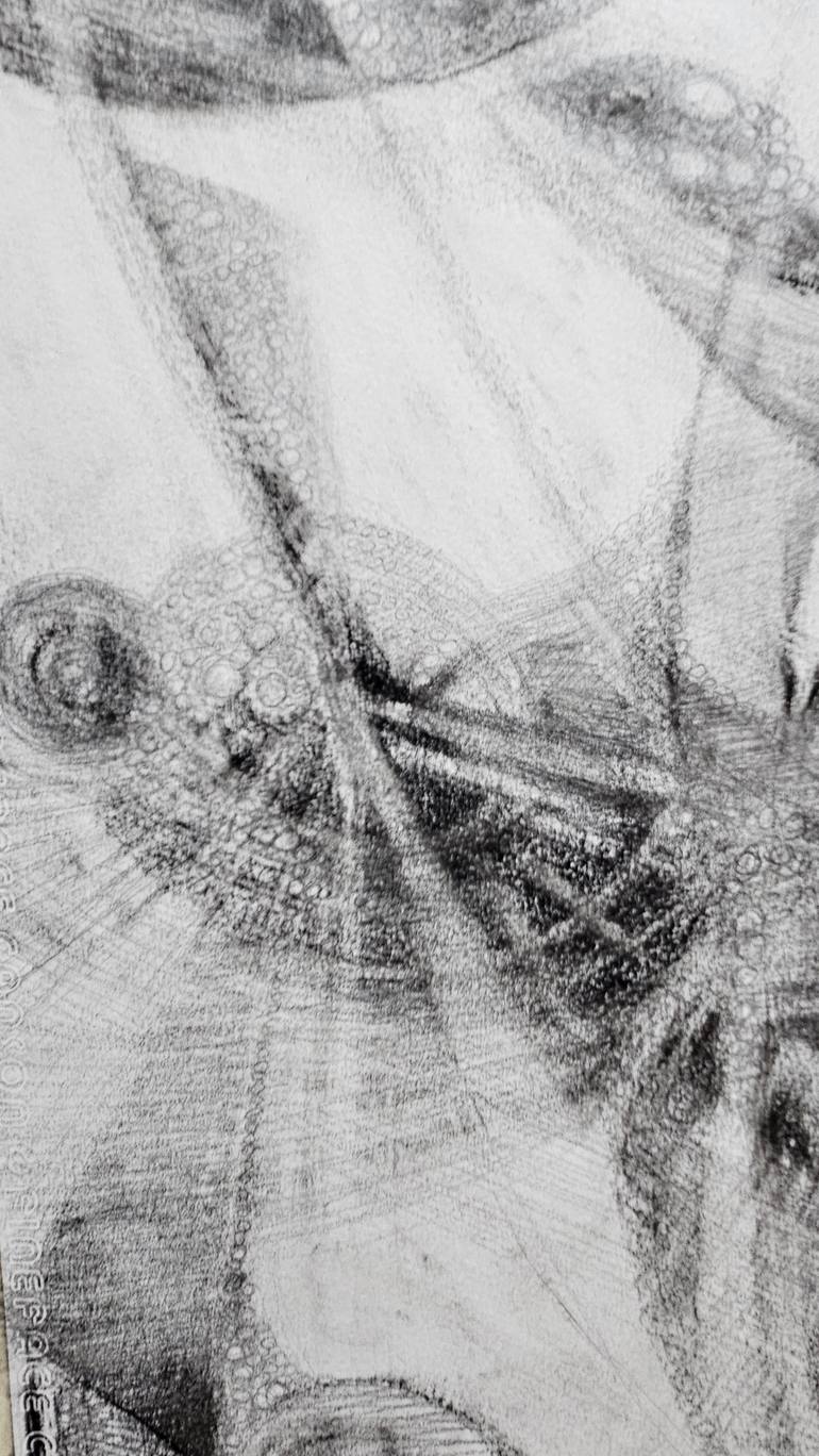 Original Abstract Expressionism Abstract Drawing by Kaew Kallery