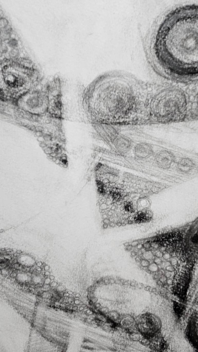 Original Abstract Expressionism Abstract Drawing by Kaew Kallery