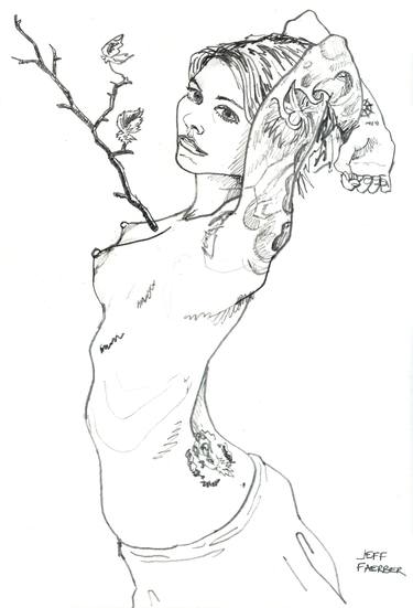 Original Expressionism Nude Drawings by Jeff Faerber