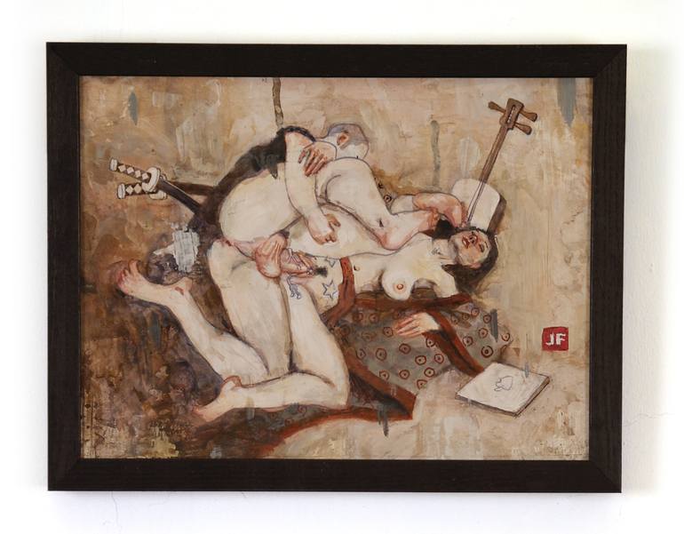 Original Expressionism Erotic Painting by Jeff Faerber