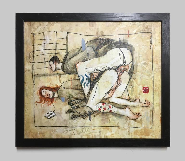 Original Expressionism Erotic Painting by Jeff Faerber