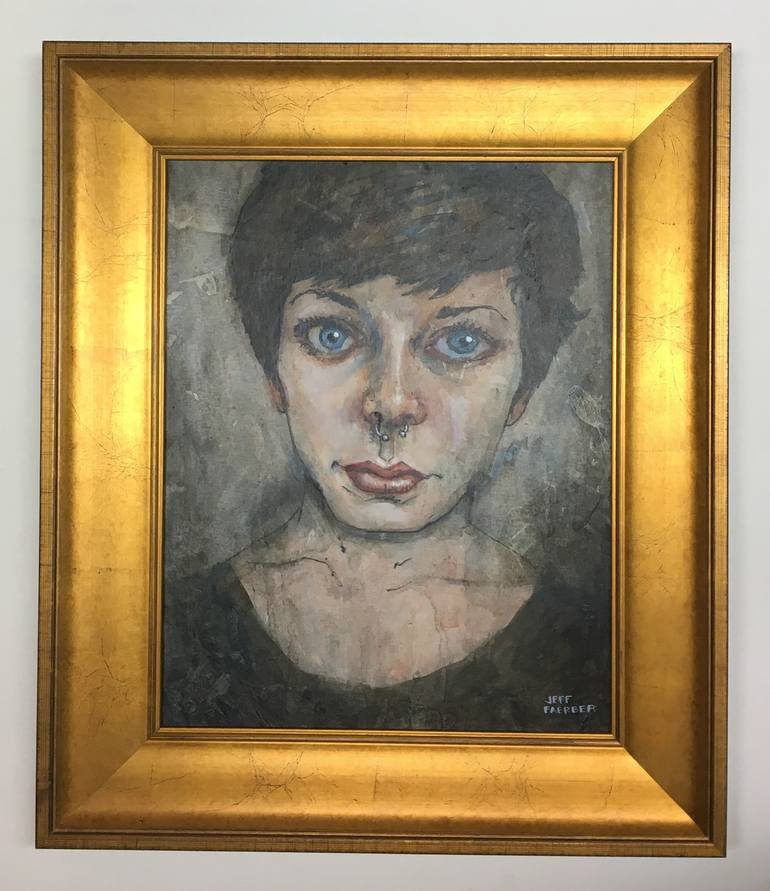 Original Expressionism Portrait Painting by Jeff Faerber