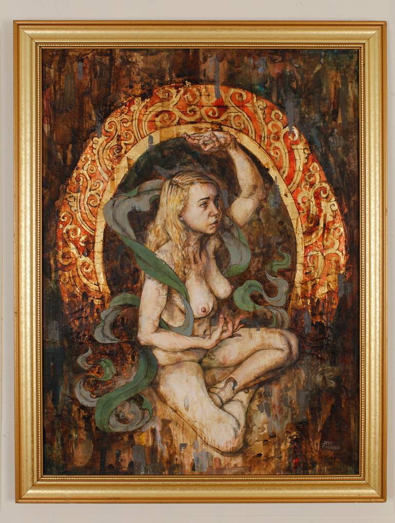 Original Expressionism Nude Painting by Jeff Faerber
