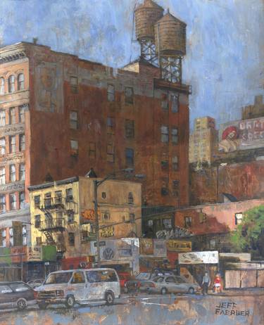 Original Expressionism Cities Paintings by Jeff Faerber
