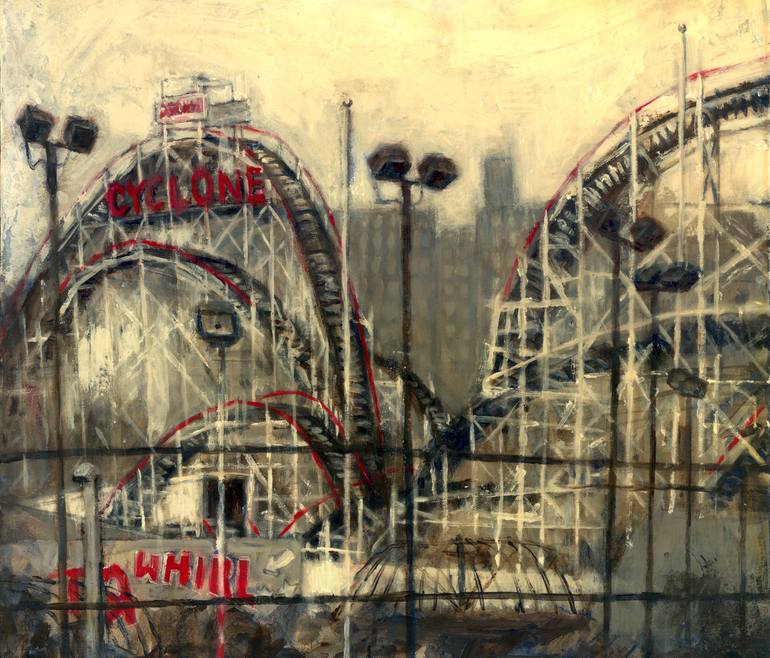 Roller Coaster Painting by Jeff Faerber | Saatchi Art