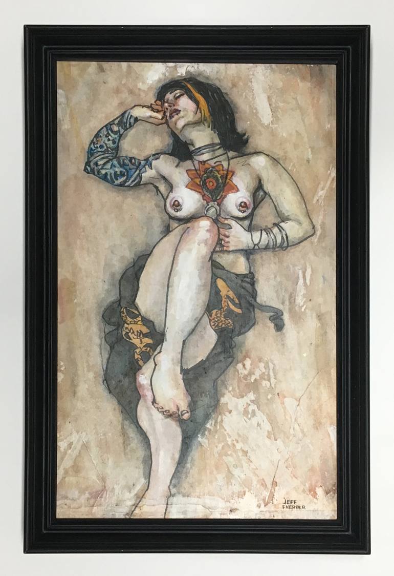 Original Figurative Nude Painting by Jeff Faerber