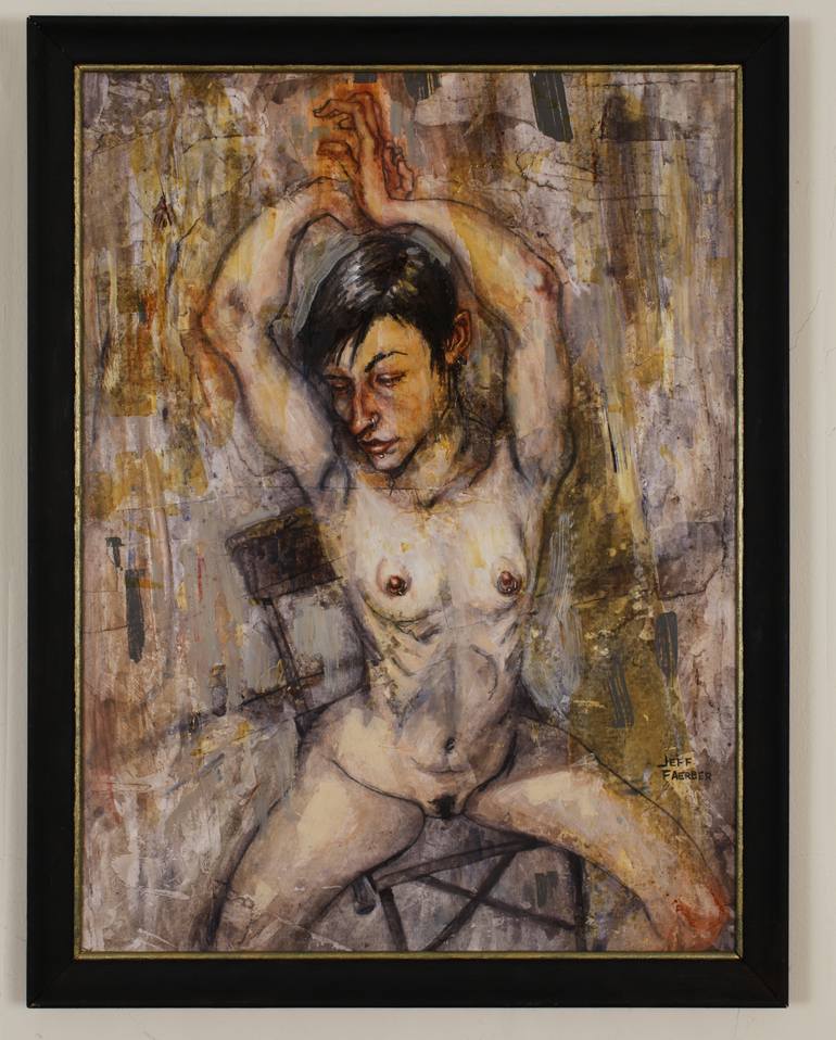 Original Expressionism Nude Painting by Jeff Faerber