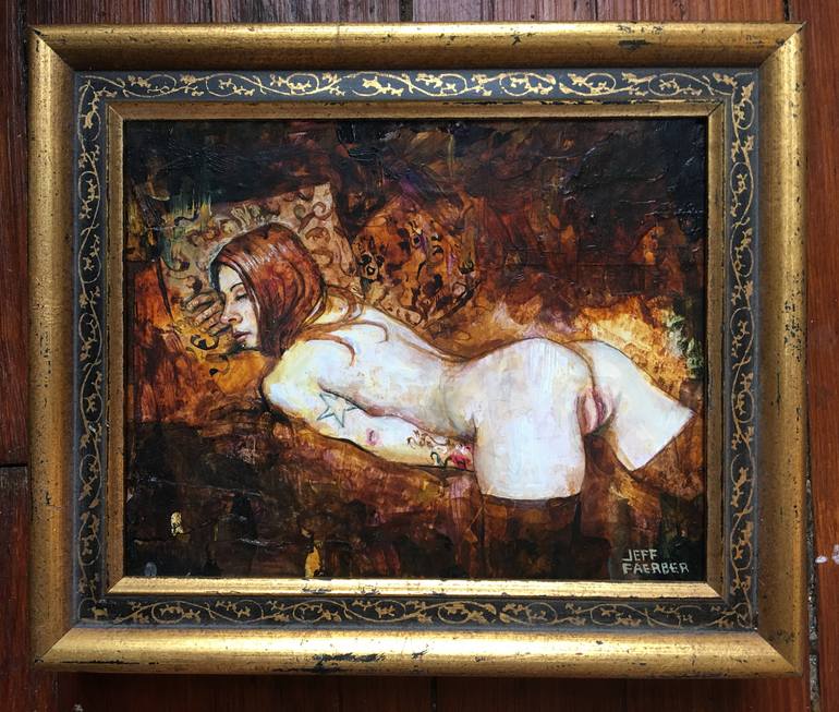 Original Expressionism Nude Painting by Jeff Faerber