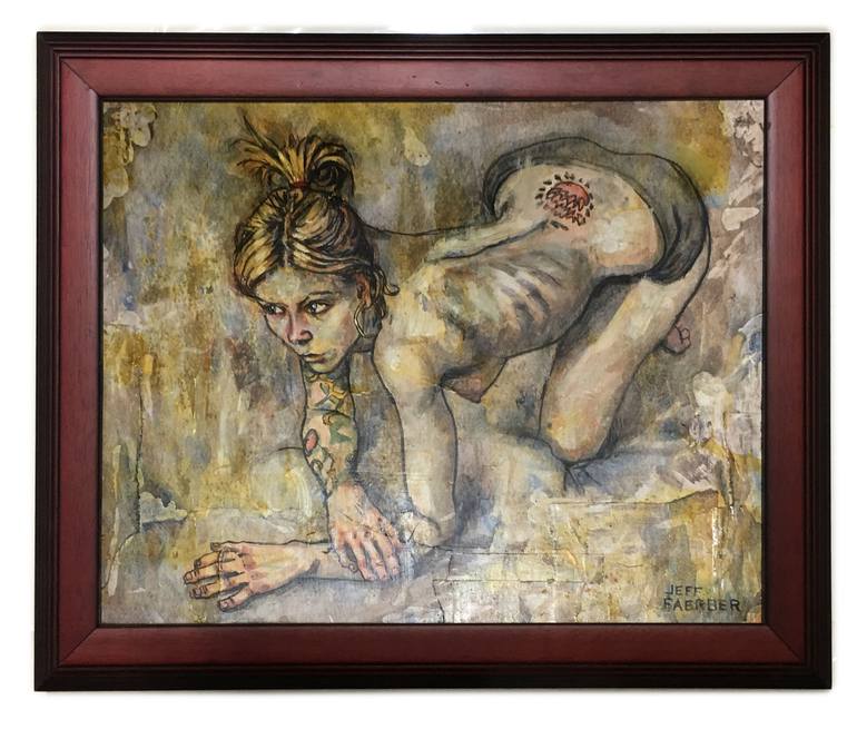 Original Figurative Nude Painting by Jeff Faerber