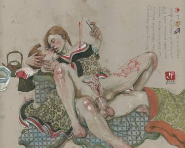 Original Expressionism Erotic Paintings by Jeff Faerber