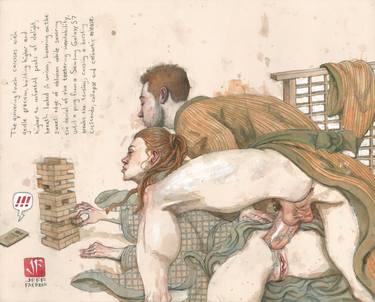 Print of Figurative Erotic Paintings by Jeff Faerber