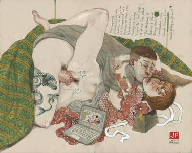 Original Figurative Erotic Paintings by Jeff Faerber