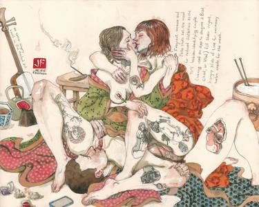 Print of Figurative Erotic Paintings by Jeff Faerber