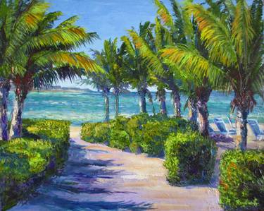 Original Impressionism Beach Paintings by Pat Heydlauff