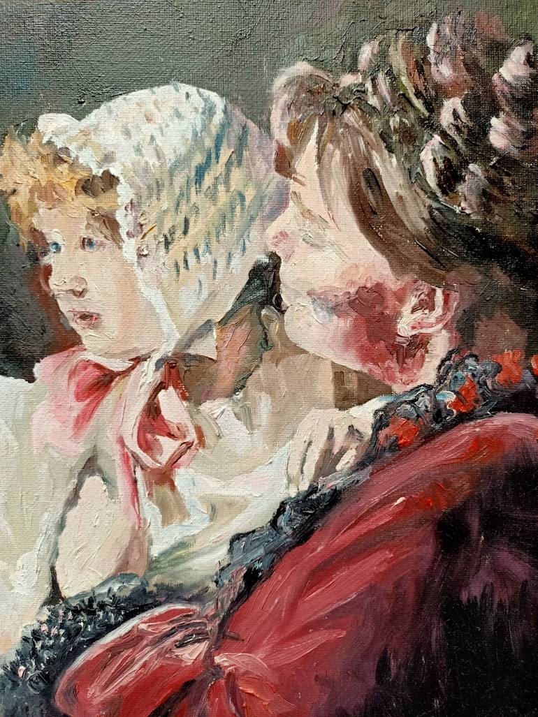 Original Realism Family Painting by Oxana Sinko