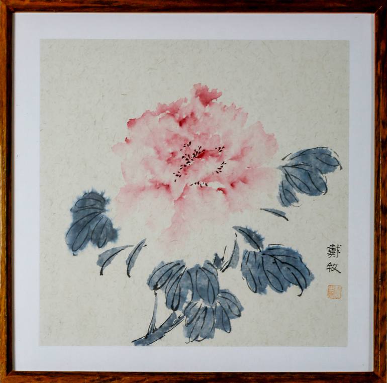 Original Expressionism Floral Painting by Mu Dai