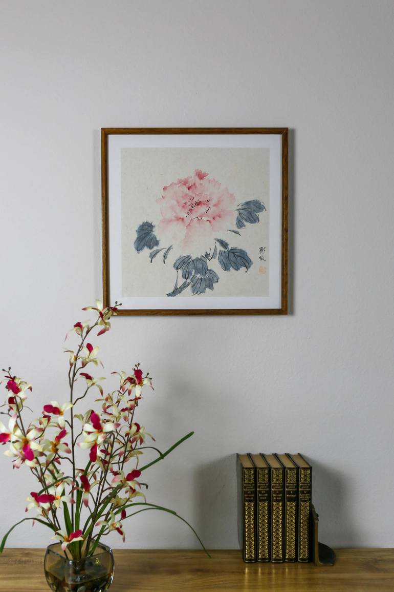 Original Expressionism Floral Painting by Mu Dai